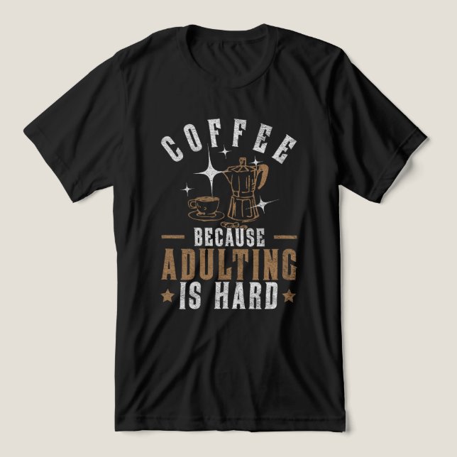 Sarcastic Coffee Quote – Morning Motivation Tri-Blend Shirt (Design Front)