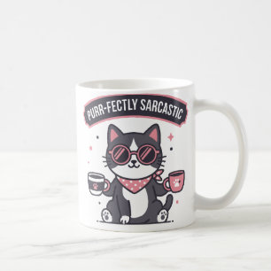Sarcastic Cool Cat Bandana Coffee Lover Gift Mug