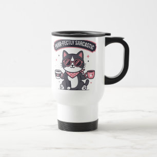 Sarcastic Cool Cat Bandana Coffee Lover Gift Travel Mug