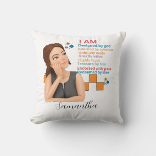 sarcastic daughter personalized for witty teen throw pillow