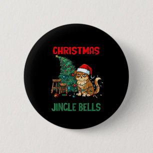 Sarcastic Dog Christmas Srit Ting Jingle Bells Hum 2 Inch Round Button