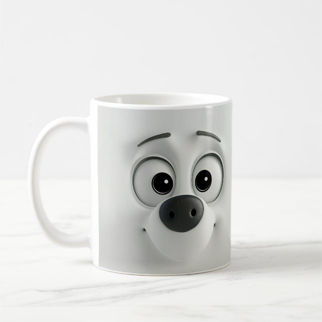 Sarcastic Dog Face 3D  Coffee Mug (Left)