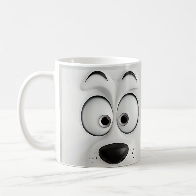  Sarcastic Dog Face 3D Coffee Mug (Left)