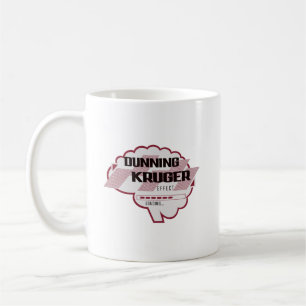 Sarcastic Dunning Kruger Effect Brain Illustration Coffee Mug
