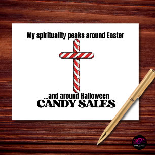 Sarcastic Easter Candy Sales Humour Holiday Postcard