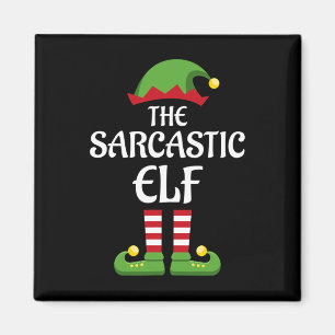 Sarcastic Elf Family Matching Group Christmas  Magnet