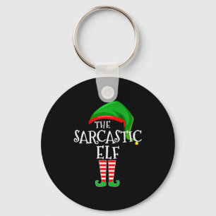 Sarcastic Elf Family Matching Group Christmas Prem Keychain