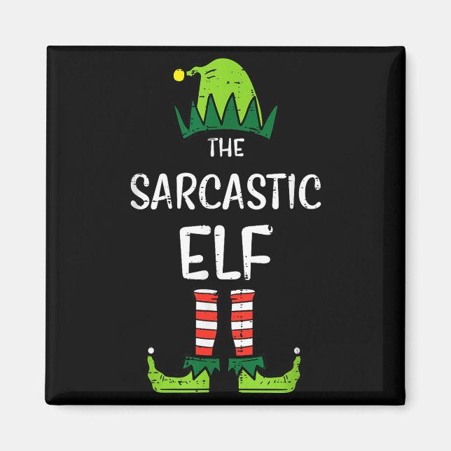 Sarcastic Elf Xmas Matching Christmas For Family M Magnet (Front)