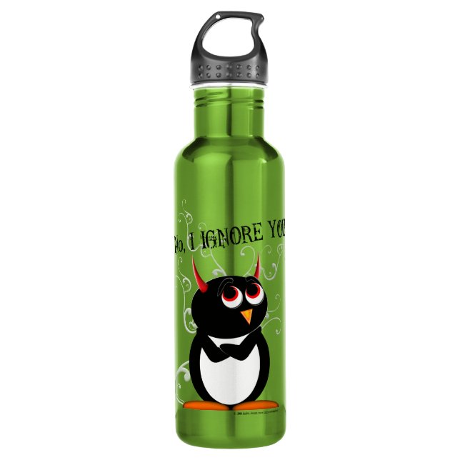 Sarcastic Evil Penguin 710 Ml Water Bottle (Front)