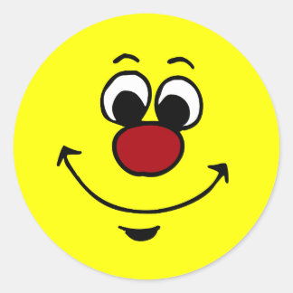 Sarcastic Face Grumpey Classic Round Sticker