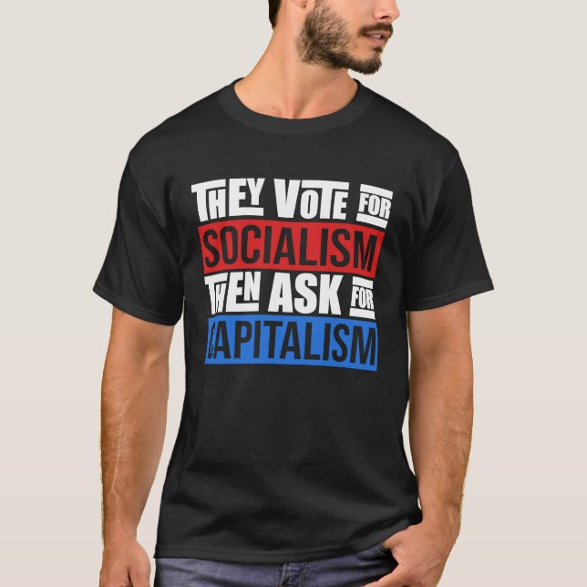 Sarcastic Facts Of Capitalism Artwork T-Shirt (Front)