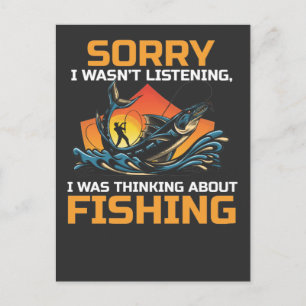 Sarcastic Fisherman Friend Humour Fish Lover Postcard