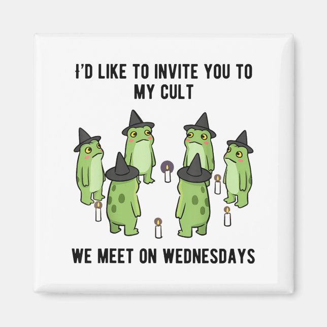 Sarcastic Frog Meme Funny Amphibian Cult Men And W Magnet (Front)