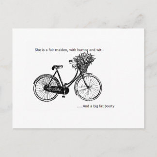Sarcastic, funny print postcard