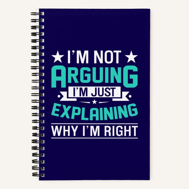 Sarcastic Funny Quote Design Notebook (Front)