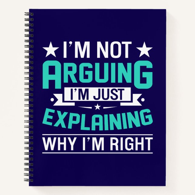 Sarcastic Funny Quote Design Notebook (Front)