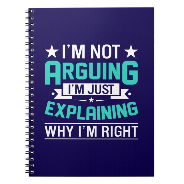 Sarcastic Funny Quote Design Notebook (Front)