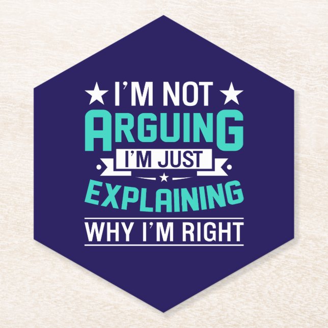Sarcastic Funny Quote Design Paper Coaster (Front)