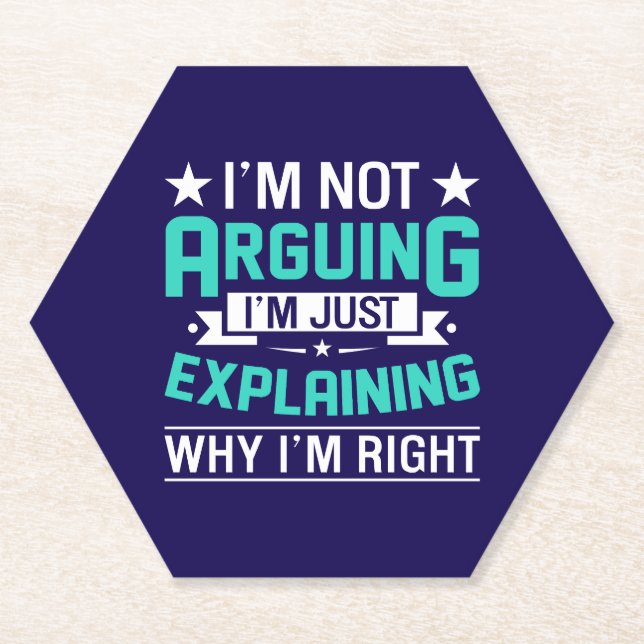 Sarcastic Funny Quote Design Paper Coaster (Front)