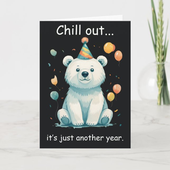 Sarcastic Global Warming Polar Bear Card (Front)