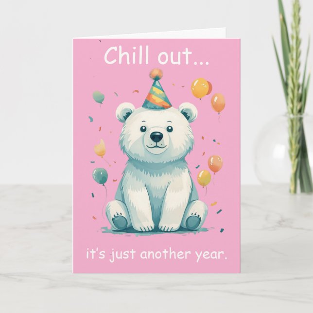 Sarcastic Global Warming Polar Bear Card (Front)