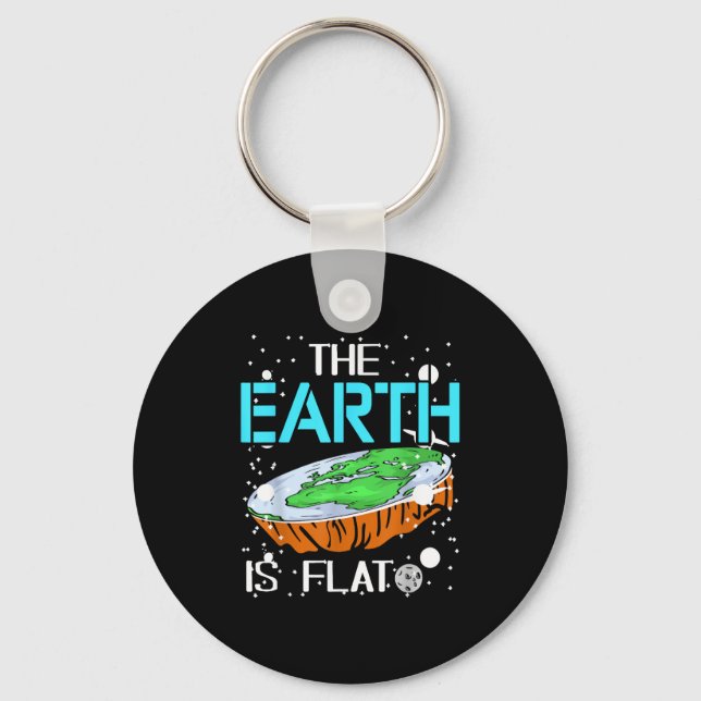 Sarcastic Globe Sceptic Joke For Galaxy Fans  Keychain (Front)