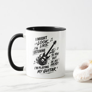 Sarcastic Guitarist Playing Guitar In My Head Mug