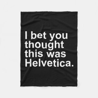 Sarcastic Helvetica Design Gift Graphic Designers Fleece Blanket