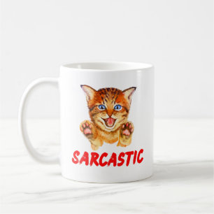 Sarcastic Hissing Cat Beware  Coffee Mug