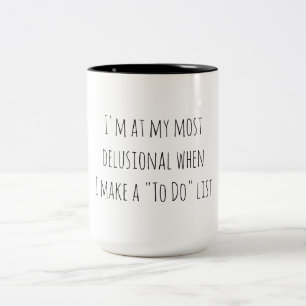 Sarcastic Humour To Do List Two-Tone Coffee Mug