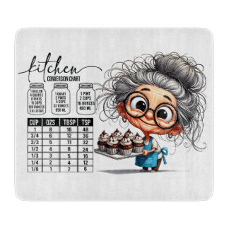 Sarcastic Kitchen Chart Cutting Board