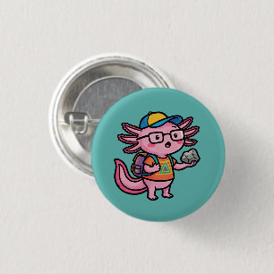 Sarcastic Nerd Axolotl I Axolotl Questions Meme 1 Inch Round Button