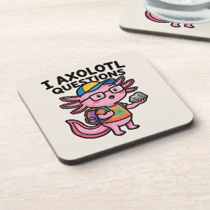 Sarcastic Nerd Axolotl I Axolotl Questions Meme Coaster