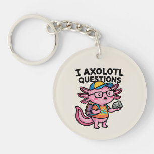 Sarcastic Nerd Axolotl I Axolotl Questions Meme Keychain