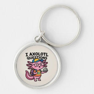 Sarcastic Nerd Axolotl I Axolotl Questions Meme Keychain