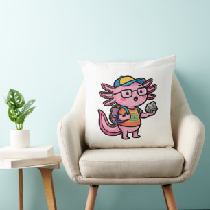 Sarcastic Nerd Axolotl I Axolotl Questions Meme Throw Pillow