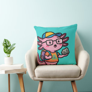 Sarcastic Nerd Axolotl I Axolotl Questions Meme Throw Pillow