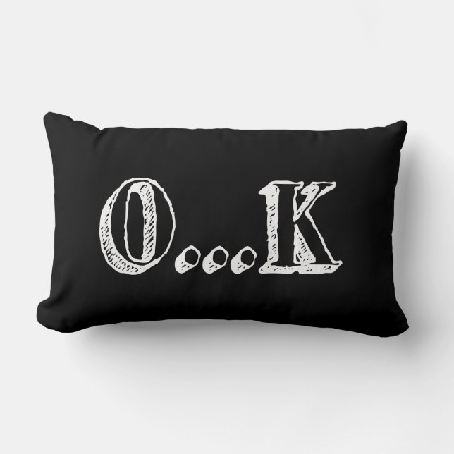 Sarcastic OK Lumbar Pillow (Front)