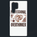 Sarcastic Overthinker with Coffee and Chaos Samsung Galaxy Case<br><div class="desc">For those who have turned overanalyzing into a professional art form, this one's for you. This funny and relatable "Professional Overthinker" graphic perfectly captures the vibe of a beautifully chaotic mind, complete with energetic scribbles and a much-needed cup of coffee. It's a humorous badge of honor for anyone who's an...</div>