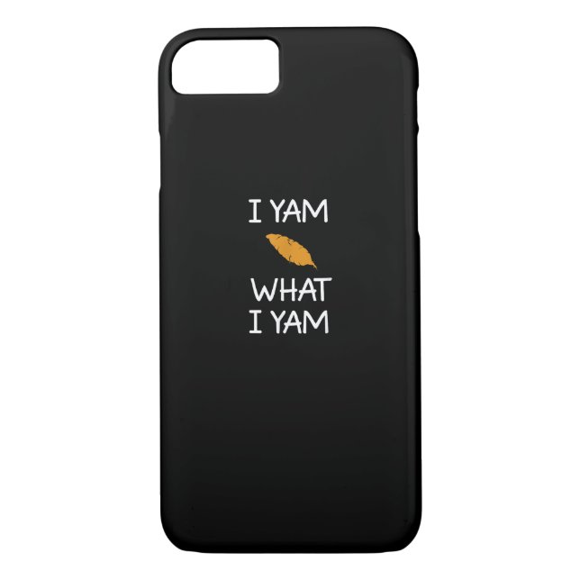 Sarcastic, Pun I Yam What I Yam, Funny, Joke, Fami Case-Mate iPhone Case (Back)
