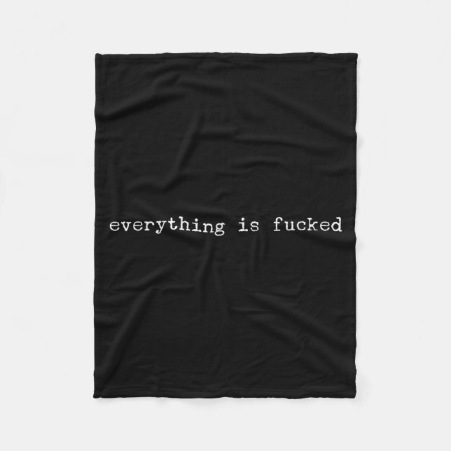 Sarcastic Quote Work Saying Snarky Gift Profanity  Fleece Blanket (Front)