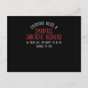 Sarcastic Redhead Redheads Ginger Red Hair Gift Postcard