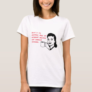 Sarcastic Retro Woman Outward Smiles T-Shirt