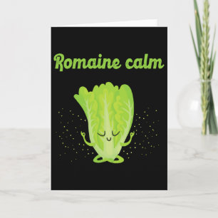 Sarcastic Romaine Calm Zen Yoga Peaceful Gym Cl Ne Card