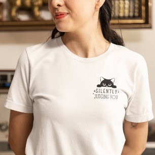 Sarcastic Silently Judging You Black Cat Humour Tri-Blend Shirt