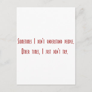 Sarcastic tees for sarcastic people. (Yeah, right) Postcard