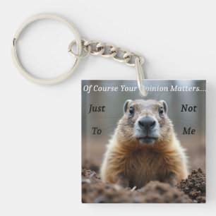 sarcastic Your opinion matters Keychain