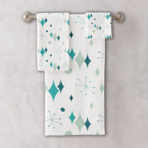 Sarcelle, Éclatement d'étoiles aqua Motif Moderne 