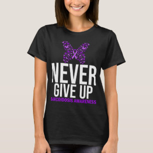 Sarcoidosis Awareness Fight Purple Ribbon T-Shirt