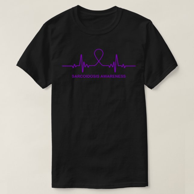 Sarcoidosis Awareness Heartbeat In This Family We  T-Shirt (Design Front)